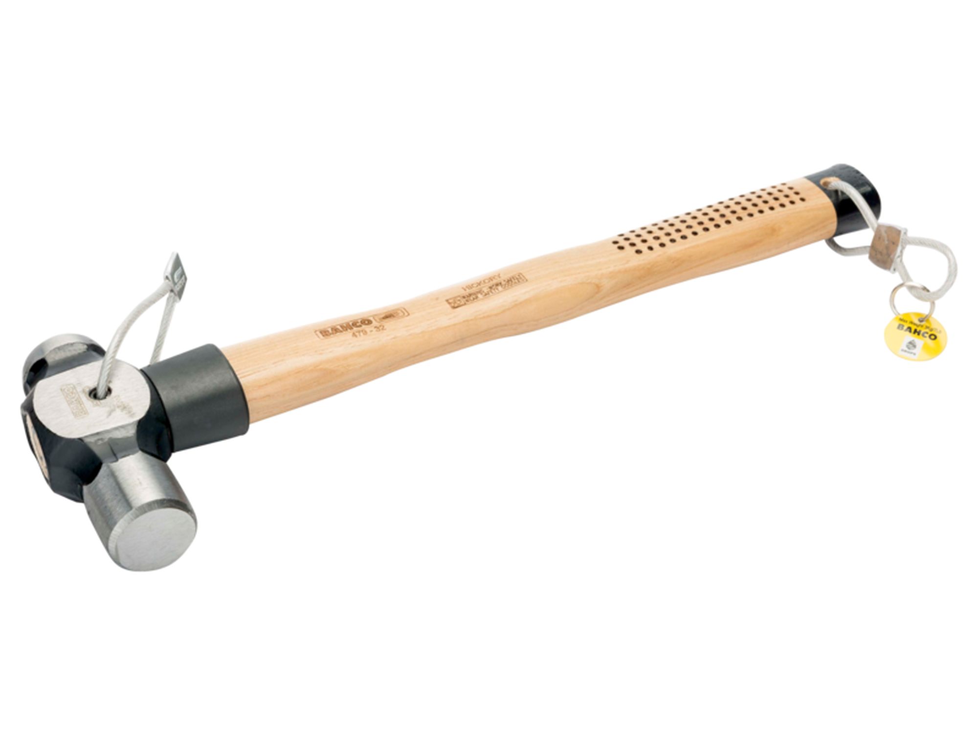 Martillos de bola con lazo de alambre y mango de nogal americano de 900 g