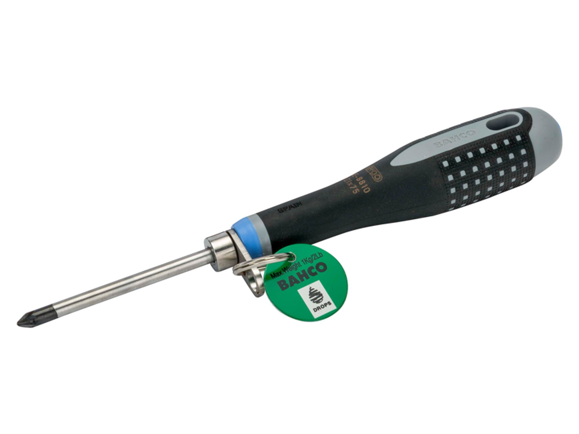 Destornillador ERGO™ para tornillos Pozidriv con cuello de seguridad PZ2 x 100 mm