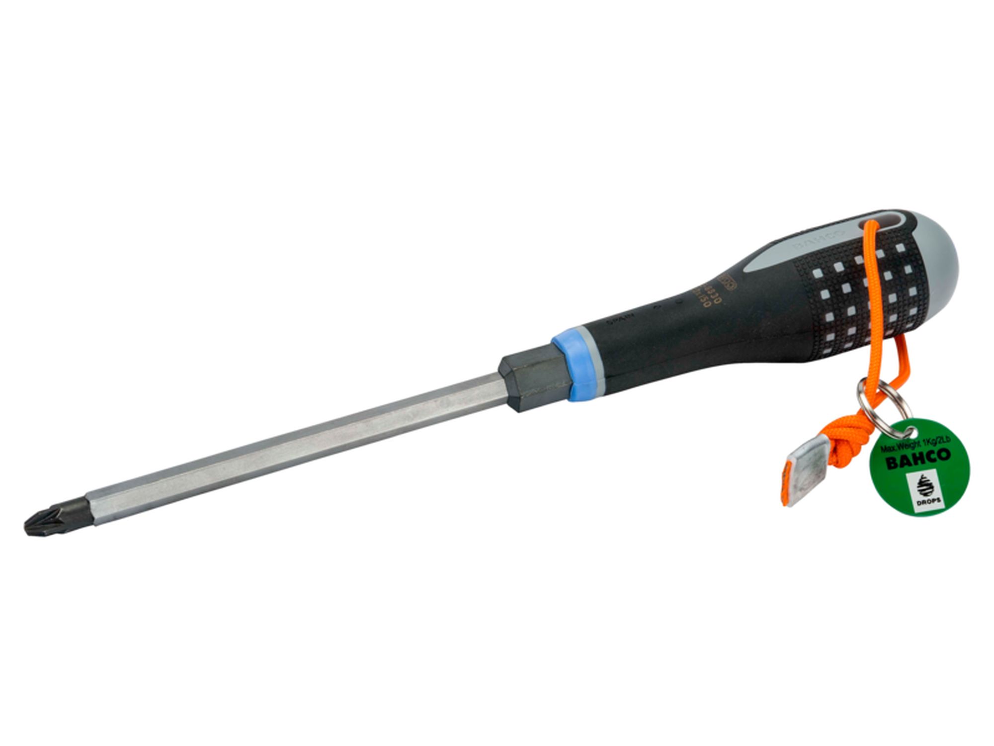 Destornillador con tuerca ERGO™ para tornillos Pozidriv con cuerda de Dyneema de PZ3 x 150 mm