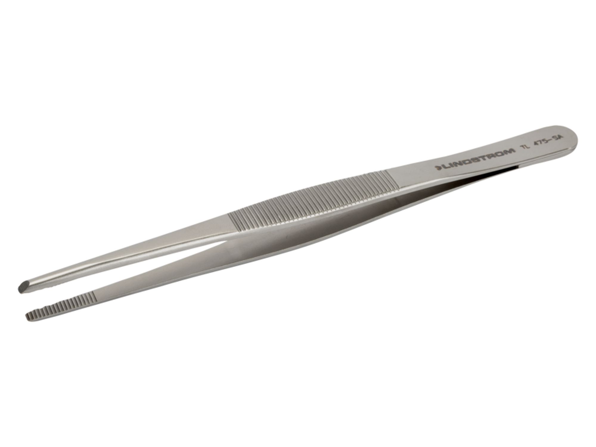 Pinzas de uso general, anti-magnéticas y de acero inoxidable con cantos planos y puntas fuertes y romas, 140 mm