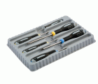 Juego de 6 destornilladores para ranurados y Pozidriv ERGO™ con agarre de goma