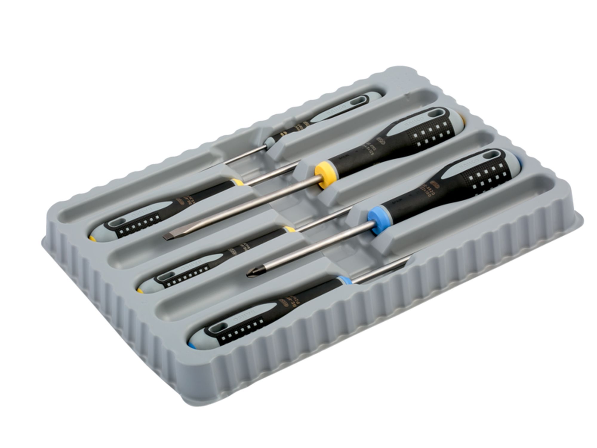 Juego de 6 destornilladores para ranurados y Pozidriv ERGO™ con agarre de goma