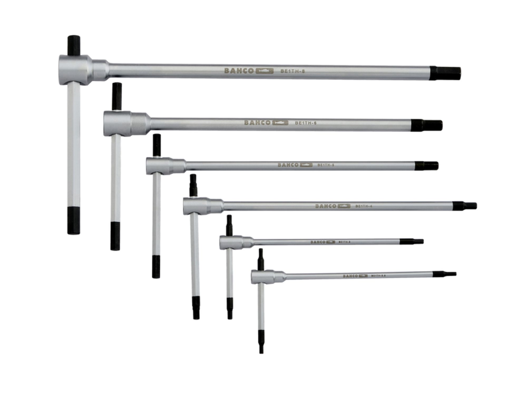 Juego de 6 llaves en T con puntas hexagonales, 2,5-3-4-5-6-8mm