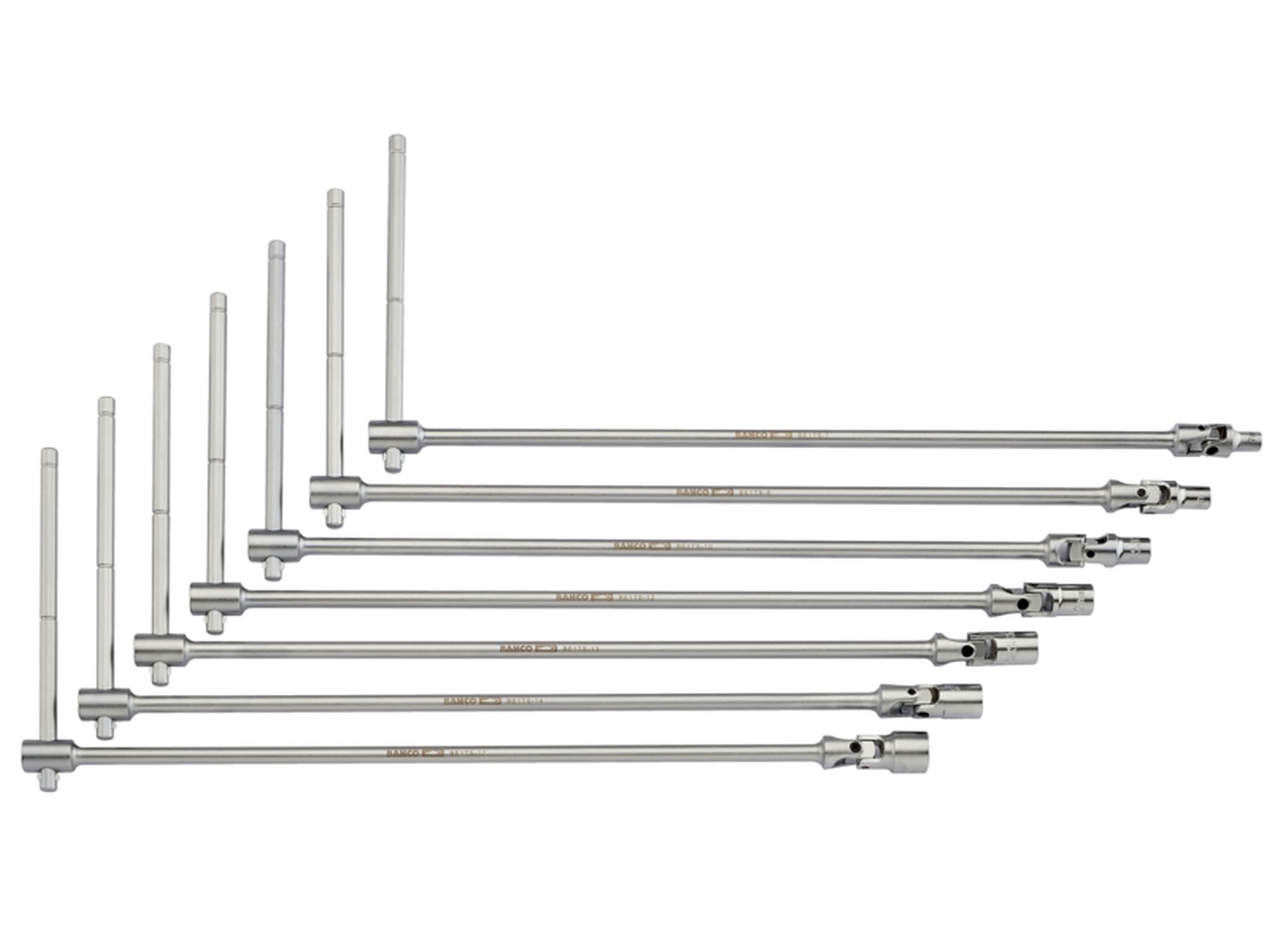 Juego de 7 llaves en T con vaso giratorio, 7-8-10-12-13-14-17mm