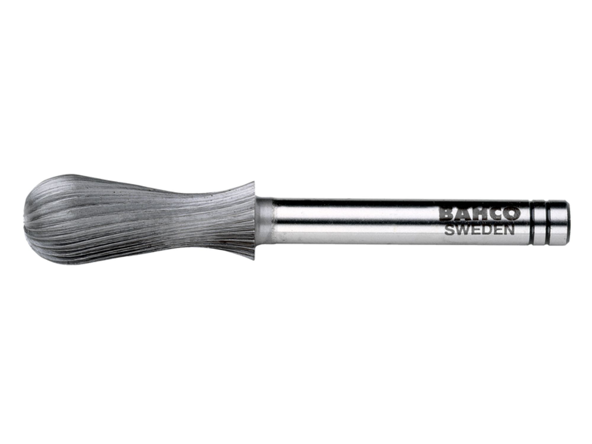 Lima rotativa en forma de pera, de acero rápido, 6 x 22 mm, para acero blando, con corte medio (6 mm)