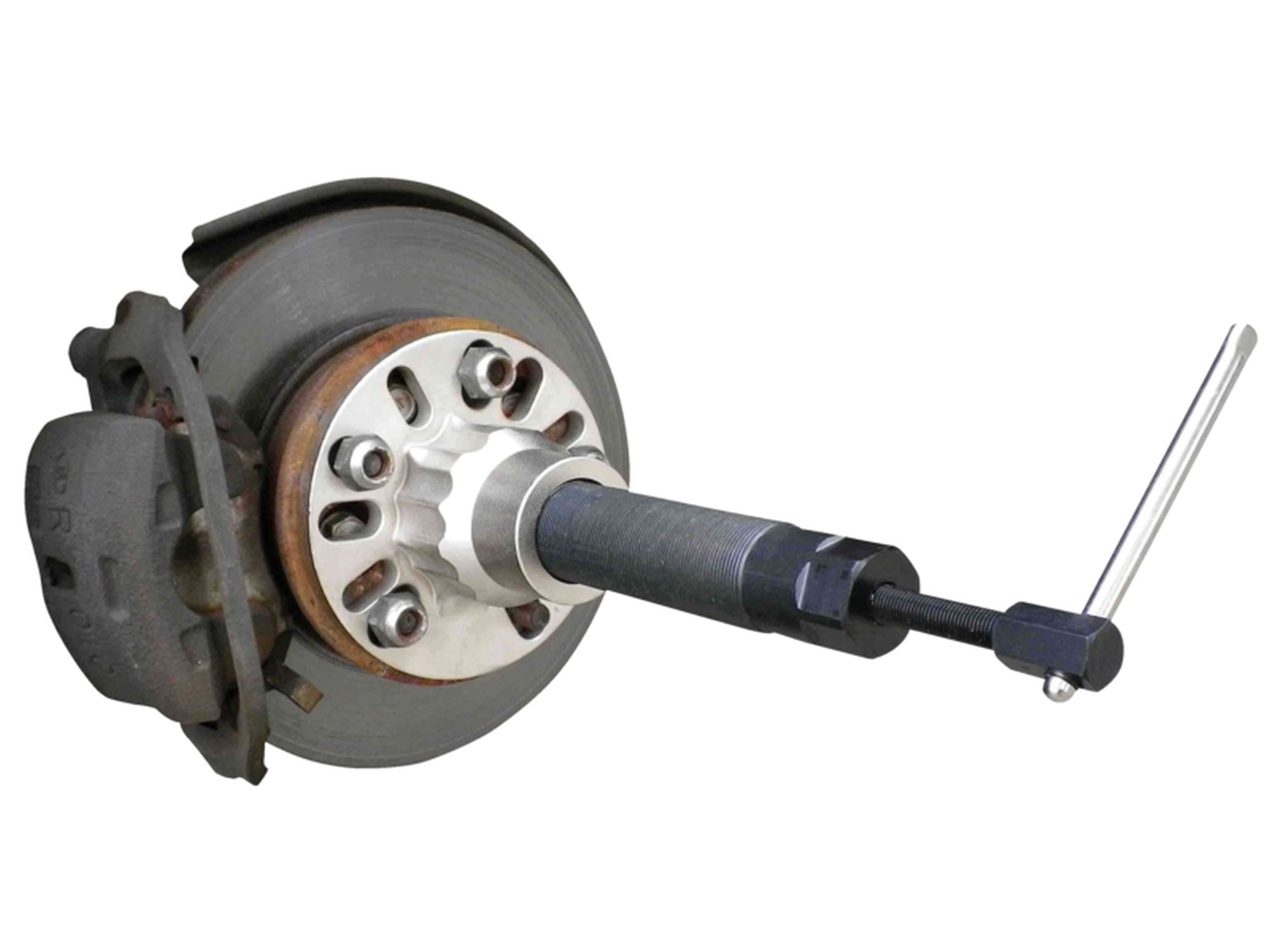 Plato extractor de cubos de ruedas con husillo hidráulico