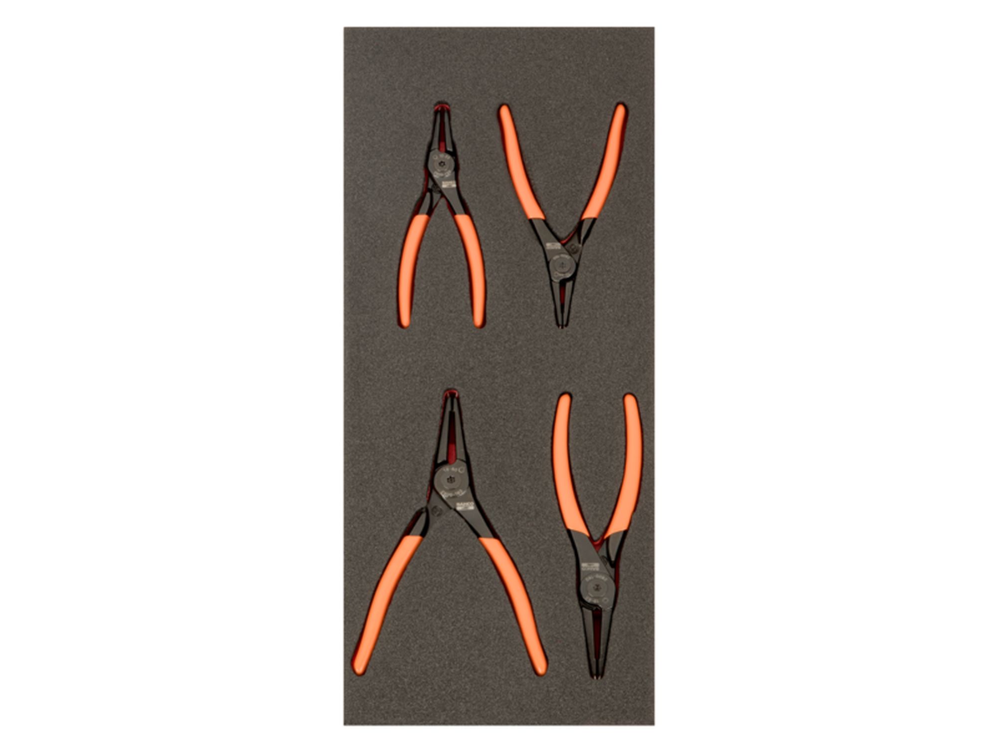 Fit&Go 1/3 Foam Inlay Circlip Pliers Set - 4 Pcs Retail Pack