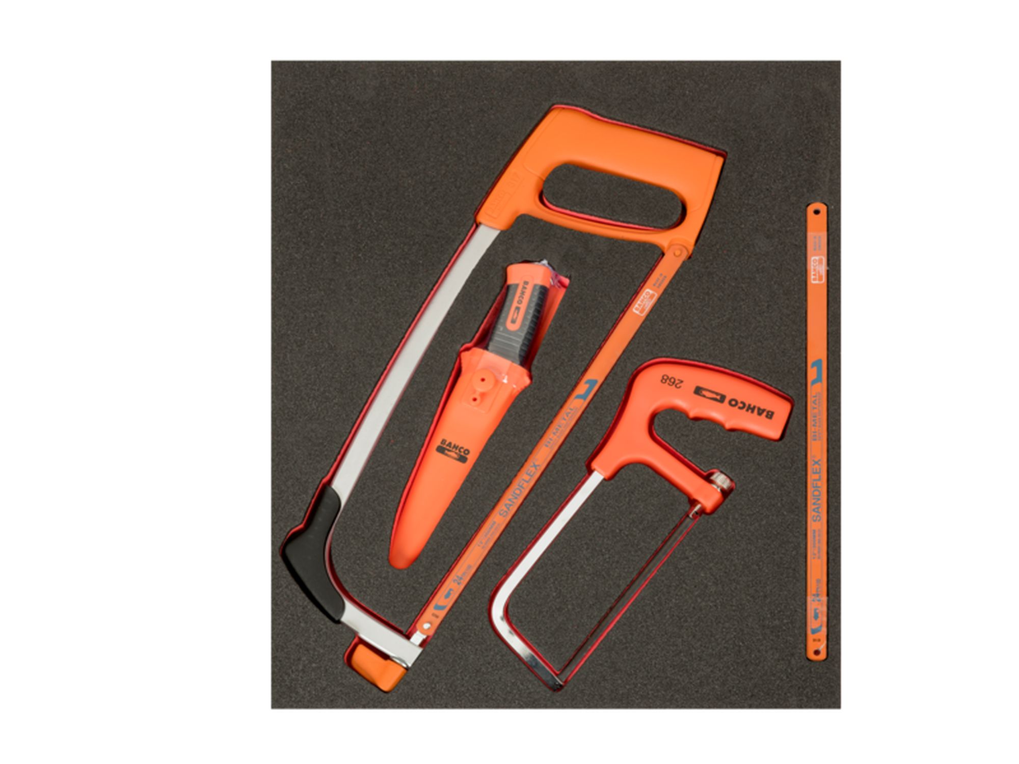 Juego de herramientas de corte en bandeja de foam 2/3 Fit&Go (8 piezas)