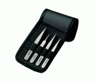 Juego de pinzas anti-magnéticas de titanio (4 piezas/estuche)