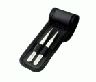 Juego de pinzas de punta fuerte, anti-magnéticas y de acero inoxidable (2 piezas/estuche)