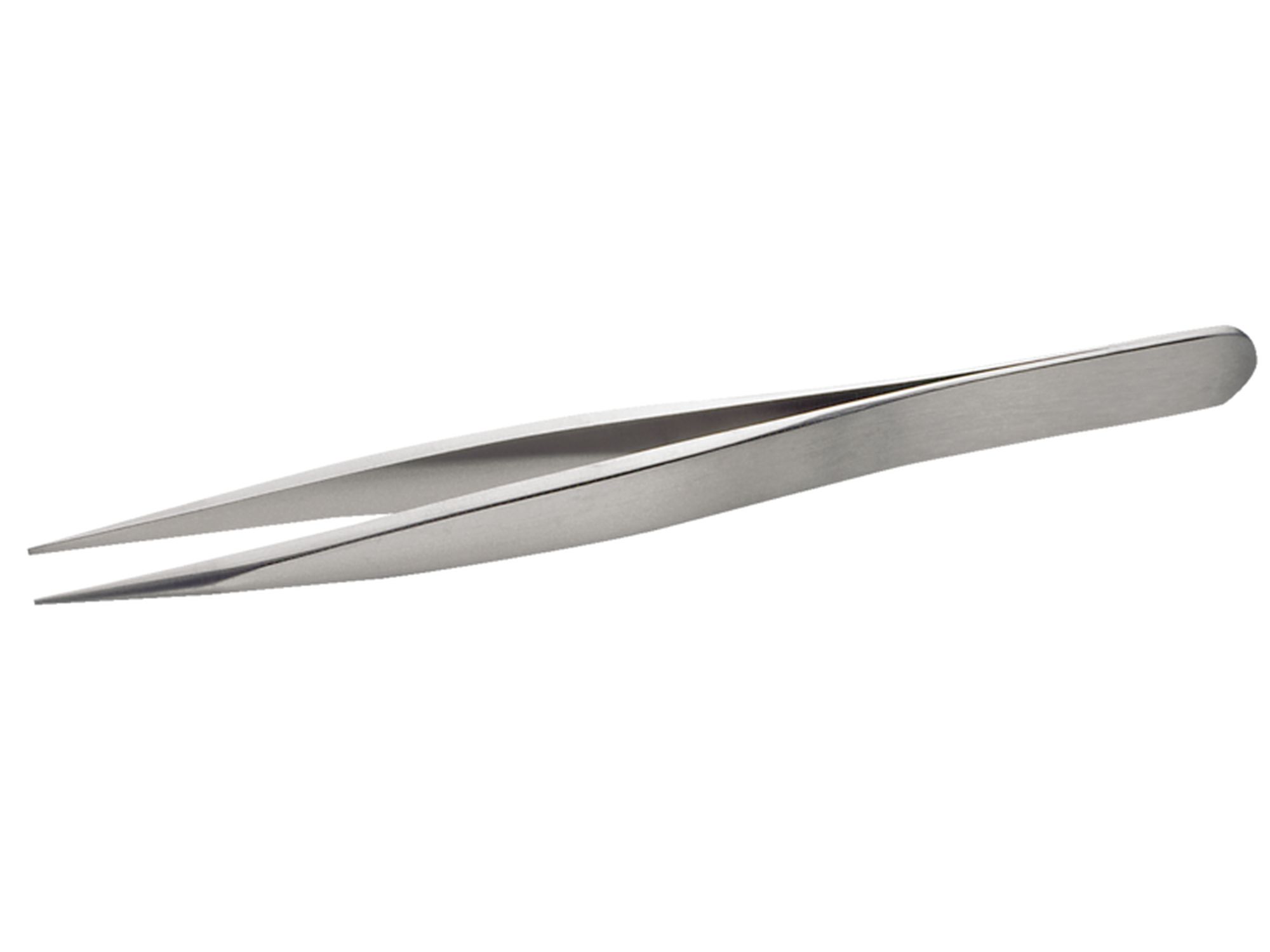 Pinzas de alta precisión, anti-magnéticas y de acero inoxidable con cantos planos y puntas gruesas, 120 mm