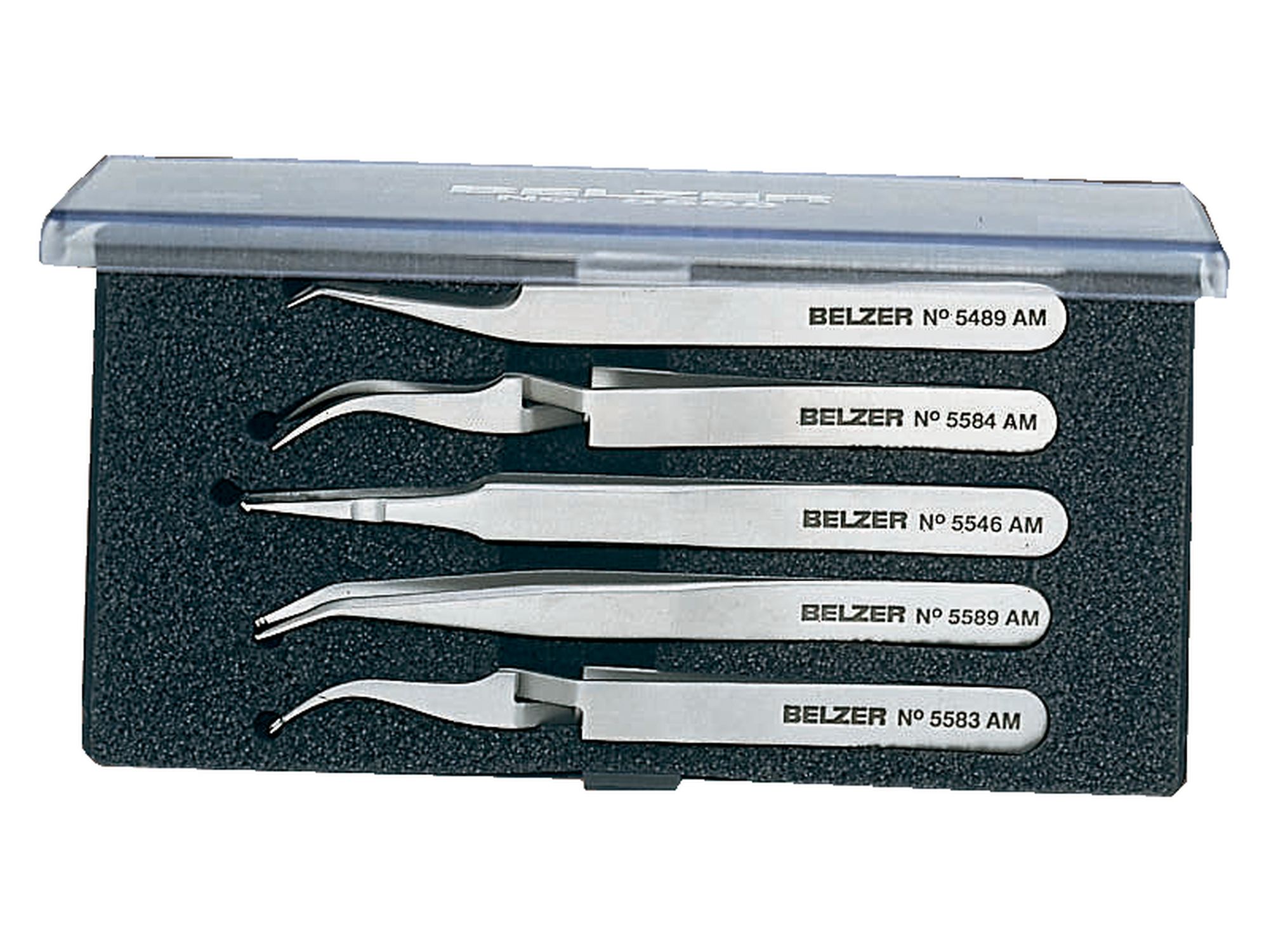 Juego de pinzas SMD de acero inoxidable (5 piezas)