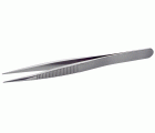 Pinzas de alta precisión, anti-magnéticas y de acero inoxidable con puntas gruesas y dentadas, 120 mm