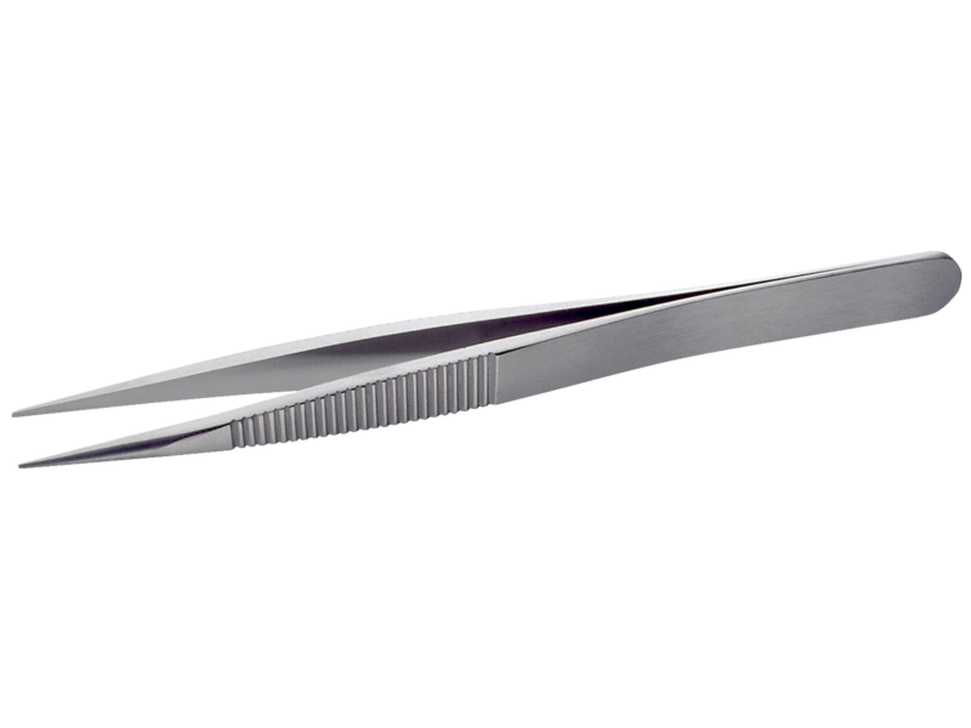 Pinzas de alta precisión, anti-magnéticas y de acero inoxidable con puntas gruesas y dentadas, 120 mm