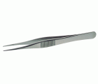 Pinzas de alta precisión, anti-magnéticas y de acero inoxidable con puntas dentadas finas, 110 mm