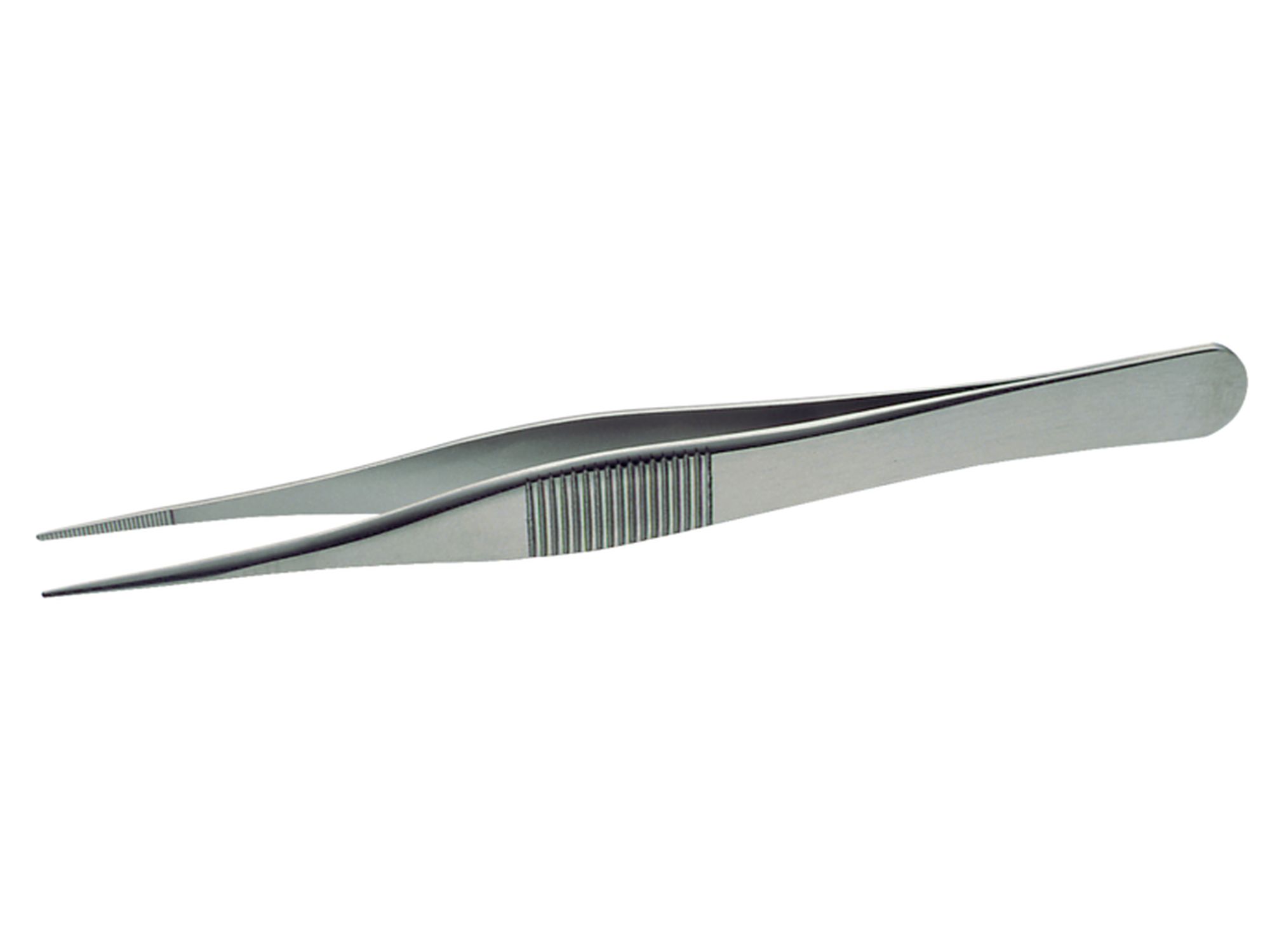 Pinzas de alta precisión, anti-magnéticas y de acero inoxidable con puntas dentadas finas, 110 mm