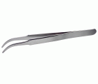 Pinzas de alta precisión, anti-magnéticas y de acero inoxidable con puntas planas, curvas y redondas, 120 mm