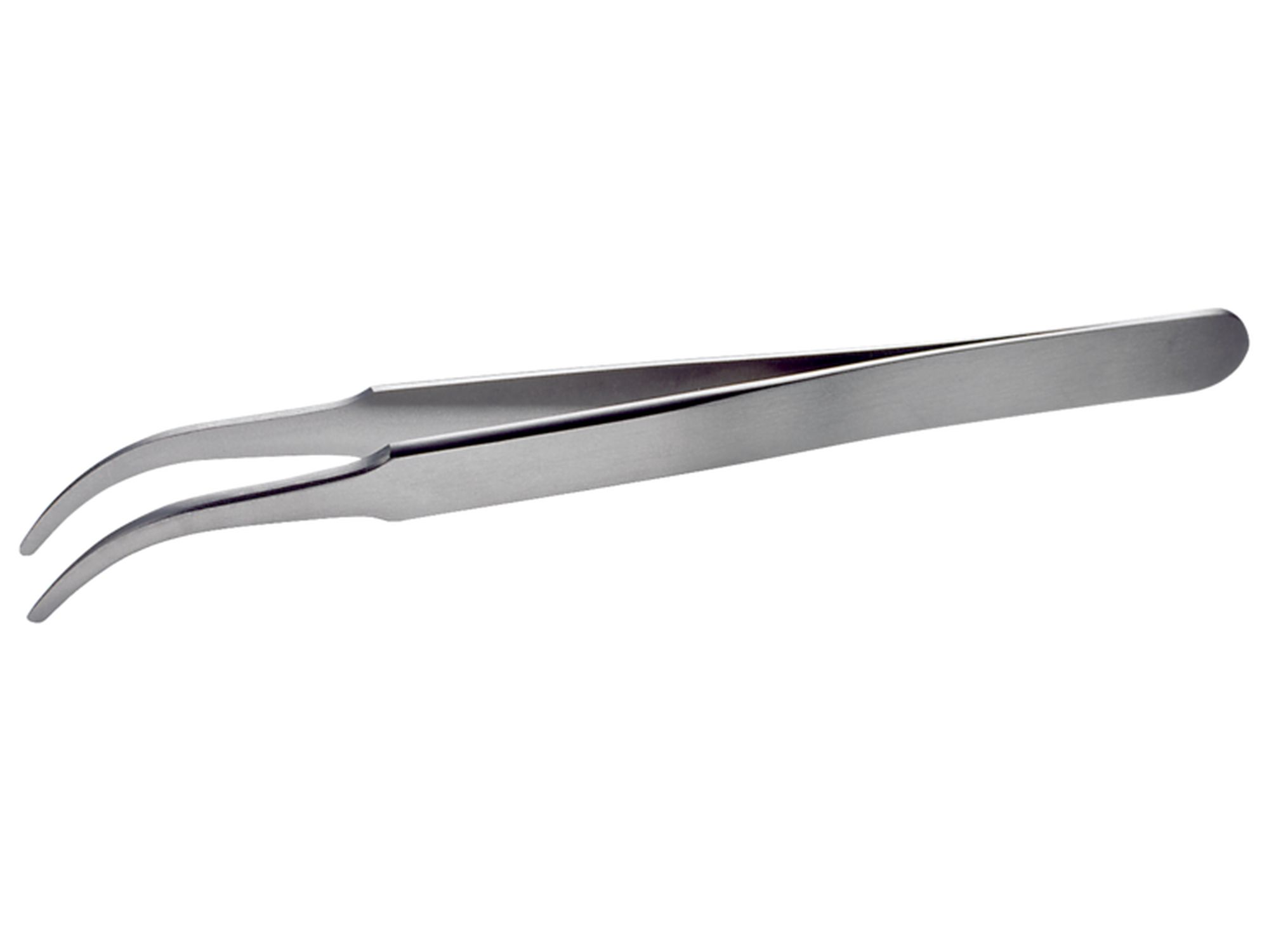 Pinzas de alta precisión, anti-magnéticas y de acero inoxidable con puntas planas, curvas y redondas, 120 mm