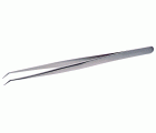 Pinzas de alta precisión, anti-magnéticas y de acero inoxidable con puntas largas, finas y curvadas, 140 mm