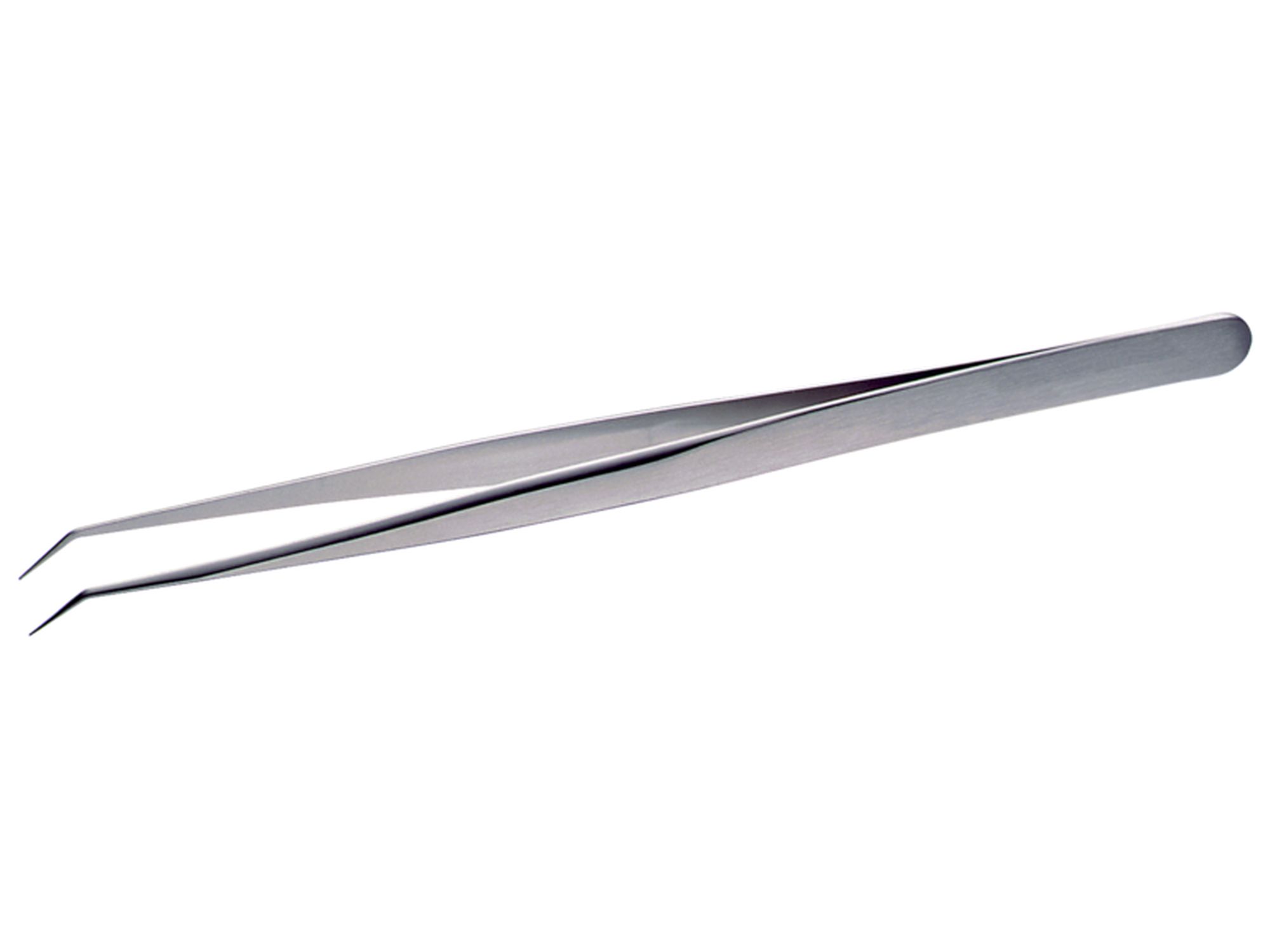 Pinzas de alta precisión, anti-magnéticas y de acero inoxidable con puntas largas, finas y curvadas, 140 mm