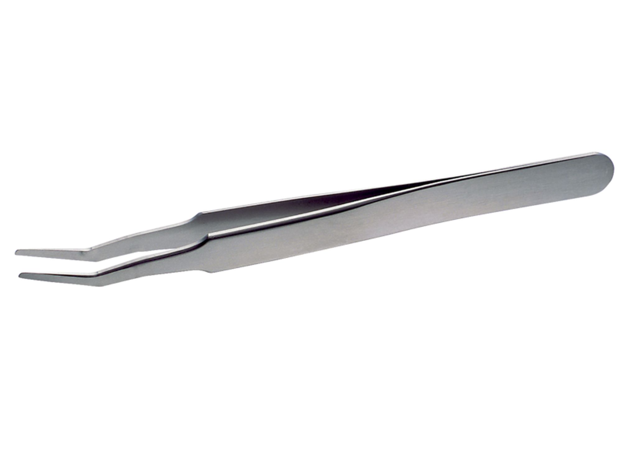 Pinzas SMD de alta precisión, anti-magnéticas y de acero inoxidable para colocar todos los dispositivos planos en un ángulo de 60°, 120 mm