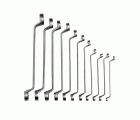 Stainless Steel Double Ring-End Offset Metric Wrenches Sets - 11 Pcs