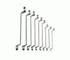 Stainless Steel Double Ring-End Offset Metric Wrenches Sets - 9 Pcs