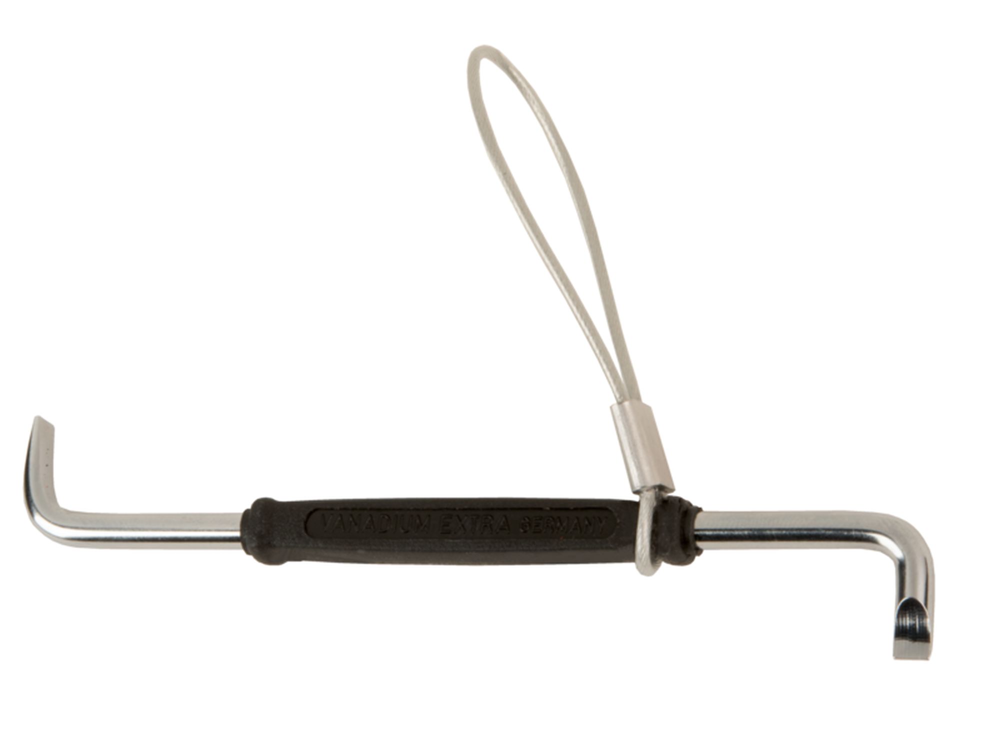 Llave acodada doble con alambre de acero para tornillos ranurados de 0,8 mm x 4 mm x 100 mm