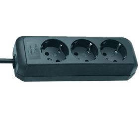 Base múltiple Eco-Line negra (3 tomas y 1.5 m)