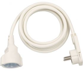 Alargador eléctrico IP20 H05VV-F 3G1,5 con clavija plana para uso en interiores