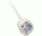 Alargador eléctrico IP20 H05VV-F 3G1,5 con clavija plana para uso en interiores
