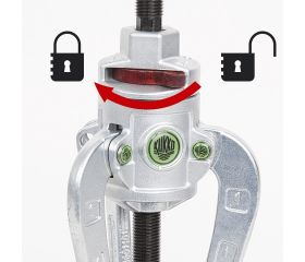 Extractor combinado de 3 brazos con mecanismo de bloqueo