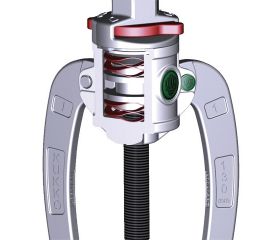 Extractor combinado de 3 brazos con mecanismo de bloqueo