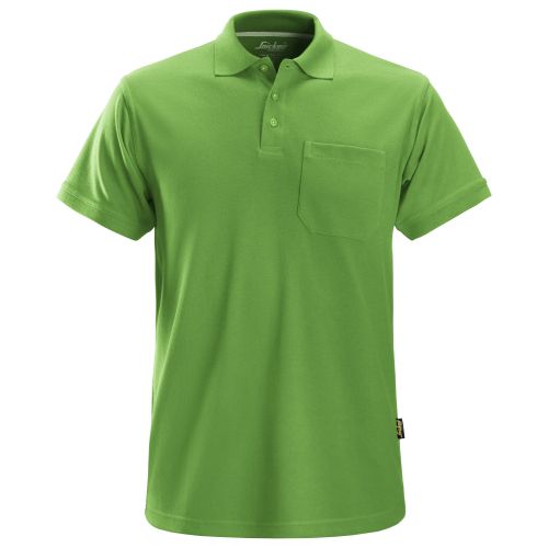 2708 Polo de manga corta clásico verde manzana talla S