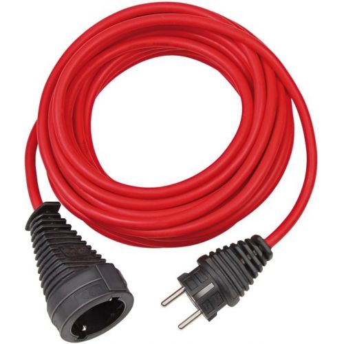 Alargador eléctrico IP20 H05VV-F3G1,5 de 25 m (Rojo)