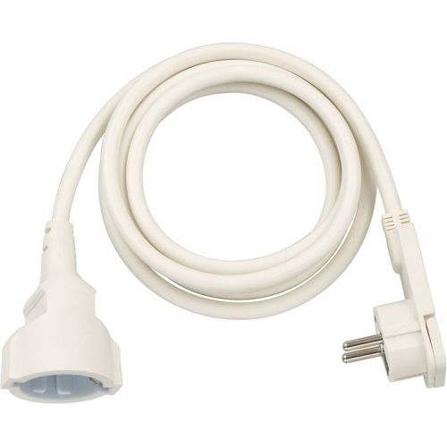 Alargador eléctrico IP20 H05VV-F3G1,5 de 2 m (Blanco) con clavija plana