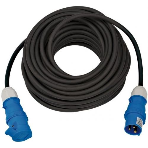 Cable alargador CEE IP44 para camping/marítimo 10m H07RN-F 3G2,5 naranja  CEE 230V/16A enchufe y acoplamiento