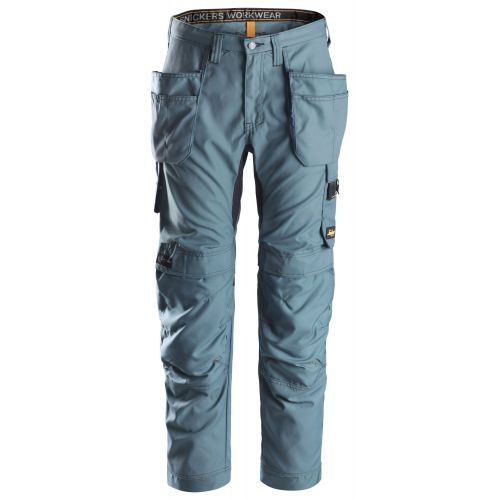 6201 Pantalones largos de trabajo AllroundWork con bolsillos flotantes color petroleo
