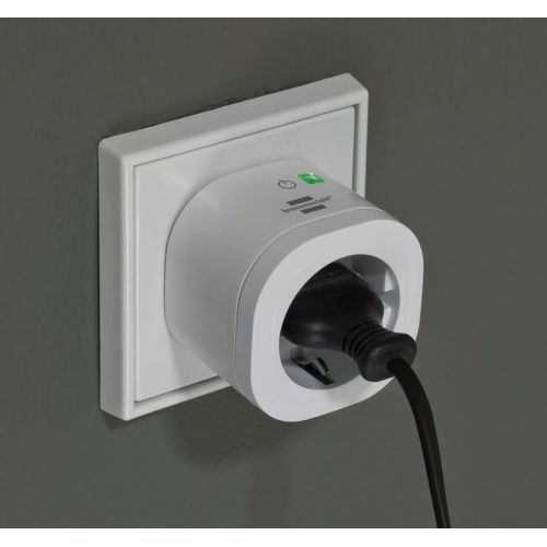 Enchufe inteligente brennenstuhl® Connect WiFi WA 3000 XS01 blanco IP20