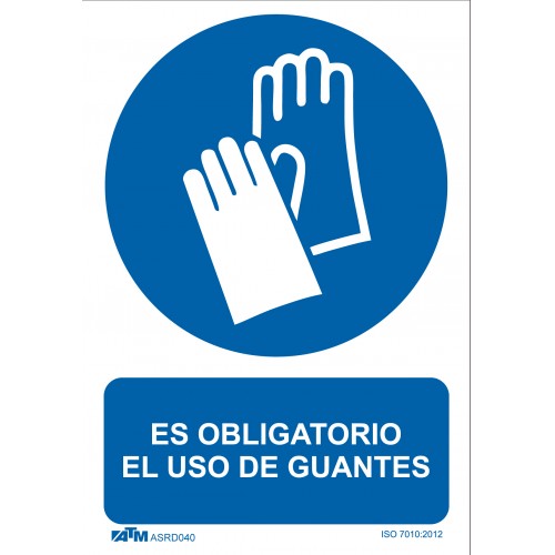 Señal obligatorio el uso de guantes PVC Glasspack