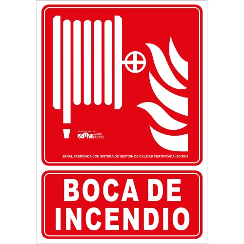 Señal boca de incendio PVC