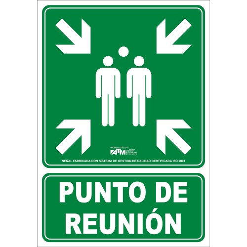 Señal punto de reunión PVC