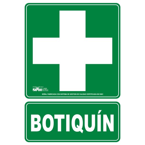 Señal botiquín PVC