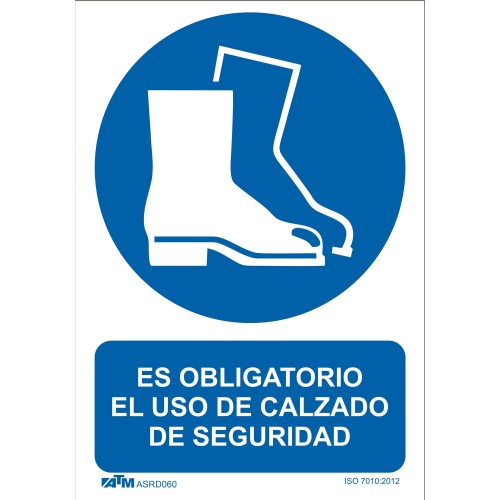 Señal obligatorio el uso de calzado de seguridad PVC Glasspack