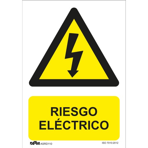 Señal peligro riesgo eléctrico PVC Glasspack