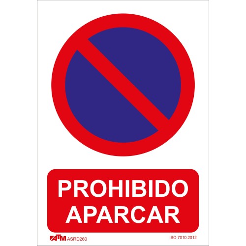 Señal prohibido aparcar PVC Glasspack