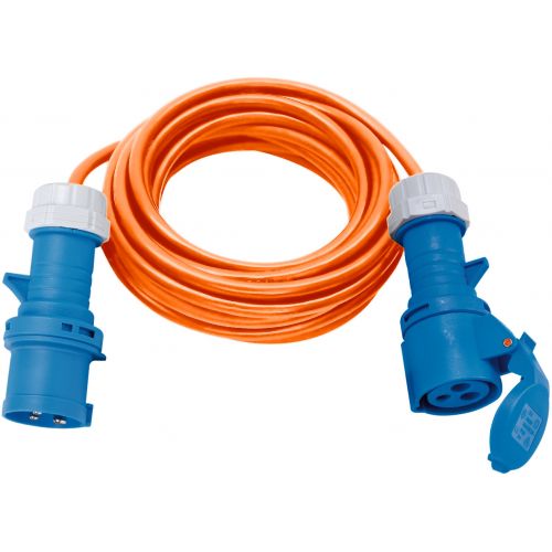 Alargador eléctrico IP44 H07RN-F 3G con clavijas y conectores CEE 230V/16A para uso industrial, marítimo y camping
