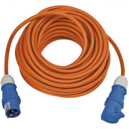 Alargador eléctrico IP44 H07RN-F 3G con clavijas y conectores CEE 230V/16A para uso industrial, marítimo y camping