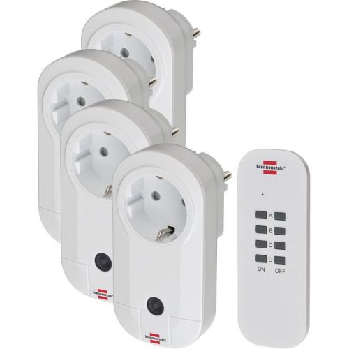 Set de 4 enchufes radio-control remoto Comfort-Line 4x IP20