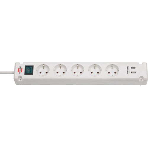 Base múltiple Bremounta con puertos USB apta para montaje fijo (color blanco)